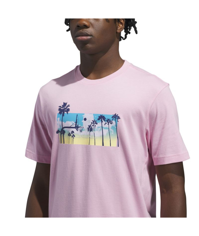 Camiseta rosa Homem adidas Photorl Crt