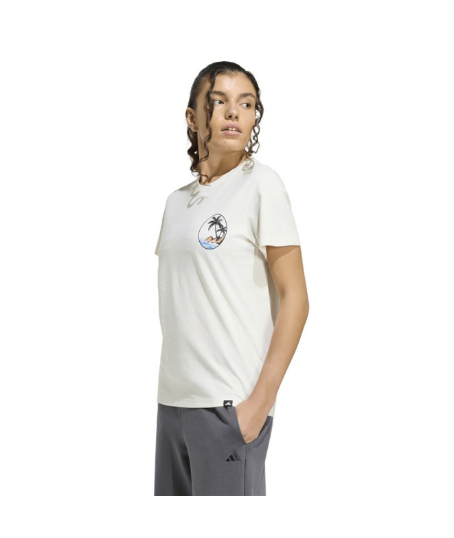 T-shirt blanc adidas Slide T2 Femme