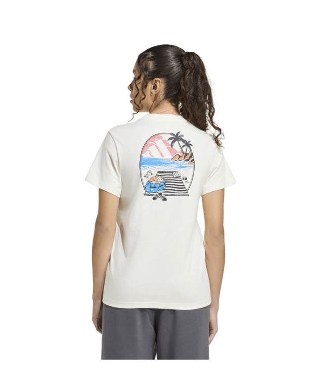 T-shirt blanc adidas Slide T2 Femme
