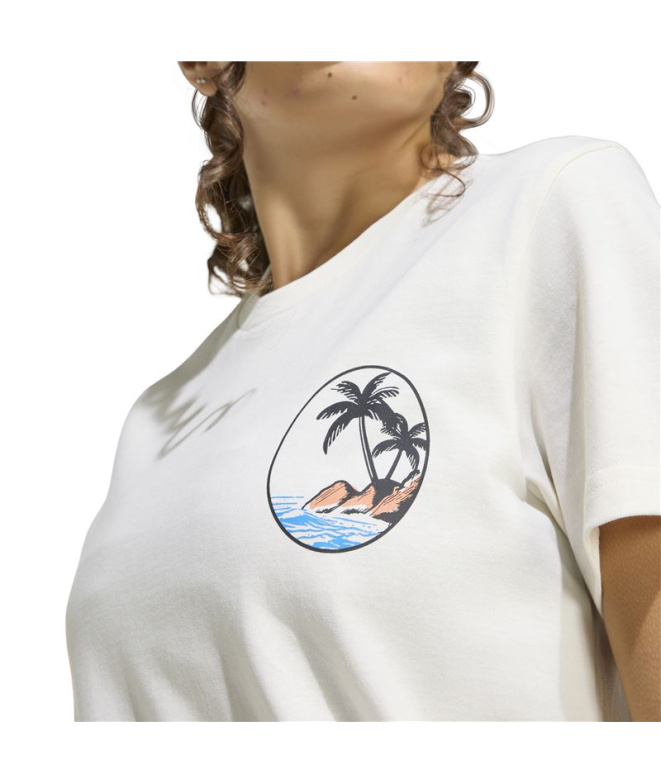 T-shirt blanc adidas Slide T2 Femme