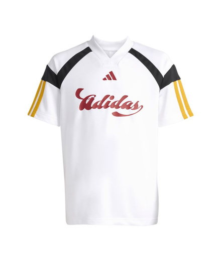 Camiseta adidas Hot Infantil Blanco/Doruni/Rojo/Negro