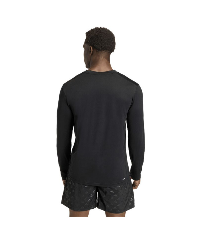 T-shirt Fitness adidas We Flex LS Homme noir