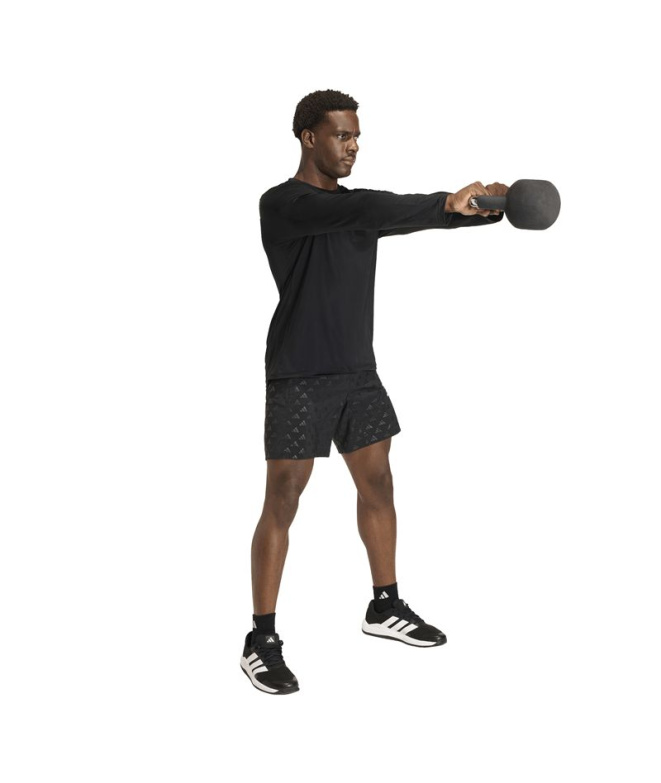 T-shirt Fitness adidas We Flex LS Homme noir