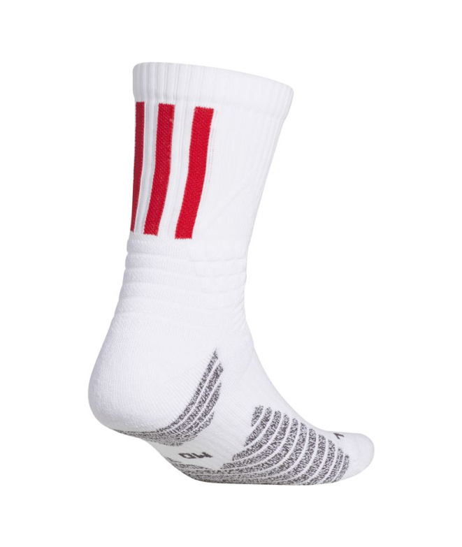 Meias Basquetebol adidas Select brancas/vermelhas