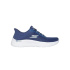 Sapatilhas Skechers Go Walk Flex - Carla Azul em Tecido com Detalhes em Verde Mulher