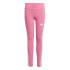 Collants adidas Jg 3 Stripes Leg 230 Fille rose et blanc