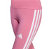 Collants adidas Jg 3 Stripes Leg 230 Fille rose et blanc