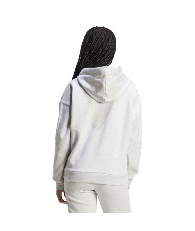 Sweat Femme adidas 3 Stripes FL HD Brgrcl / Blanc