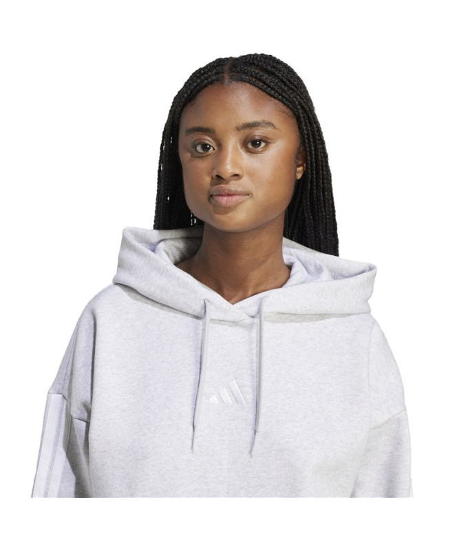 Sweat Femme adidas 3 Stripes FL HD Brgrcl / Blanc