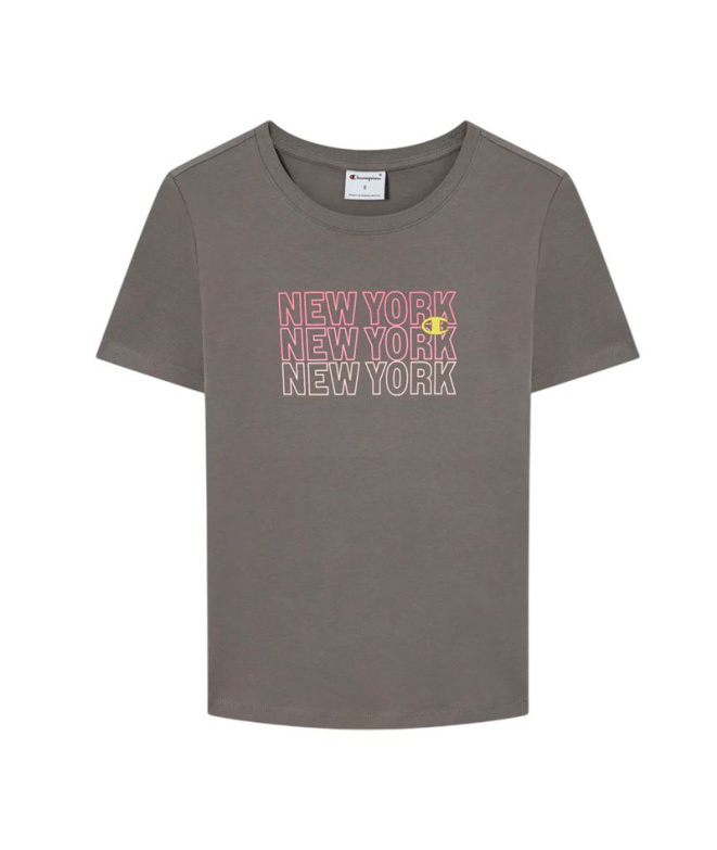 Camiseta Champion Ss Mujer Gris