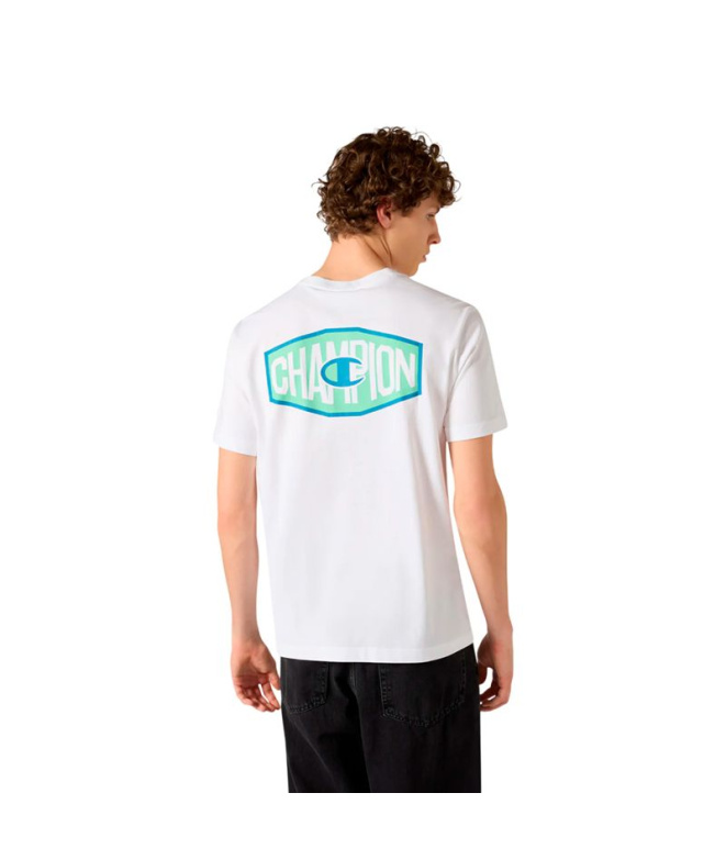 T-shirt blanc Champion à col rond Homme