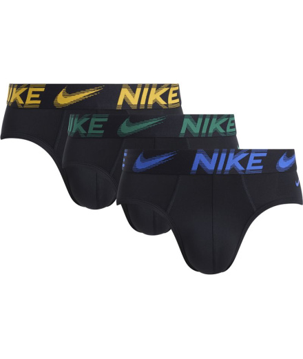 Calzoncillos Nike Hip Brief 3Pk Blck-Gme Ryl/Mlchte/Uni...