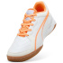 Chaussures Futsal Homme Puma Pressing IV Blanc/Orange pailleté/Argent vif