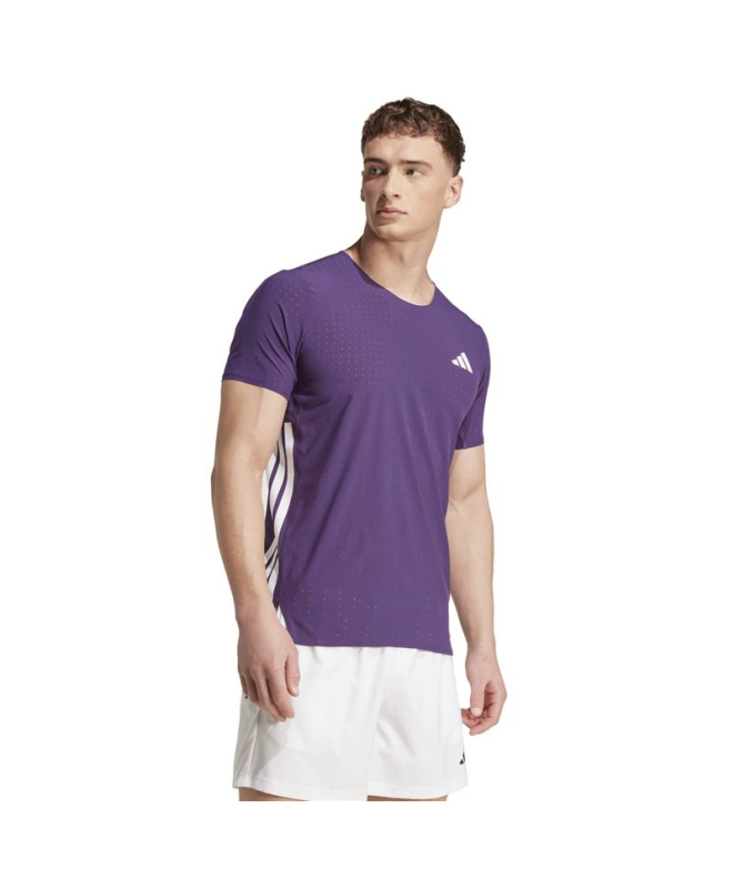 T-shirt Running adidas Adizero Homme , prune