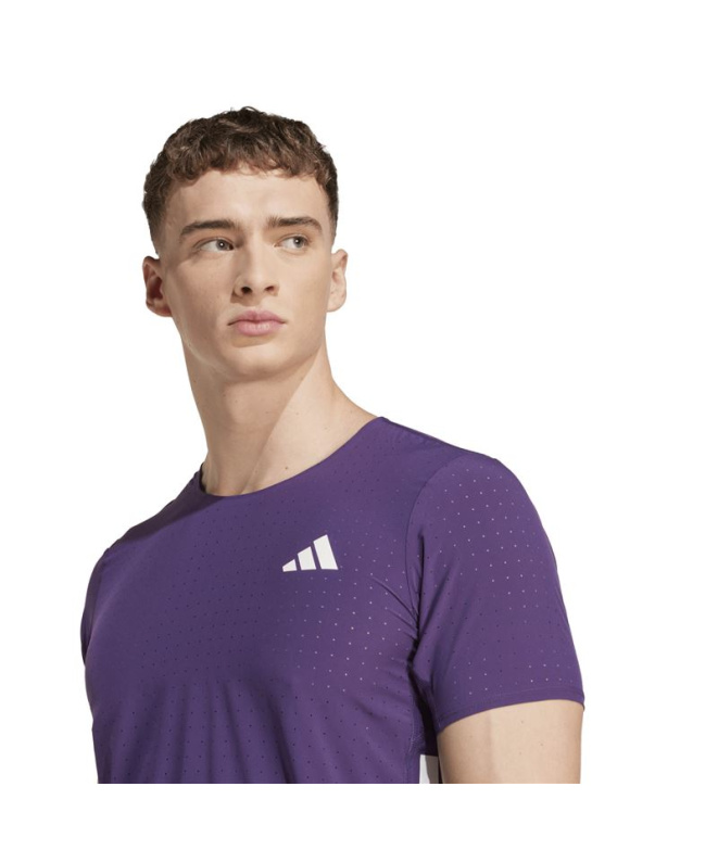 Camiseta Running Homem adidas Adizero, cor ameixa