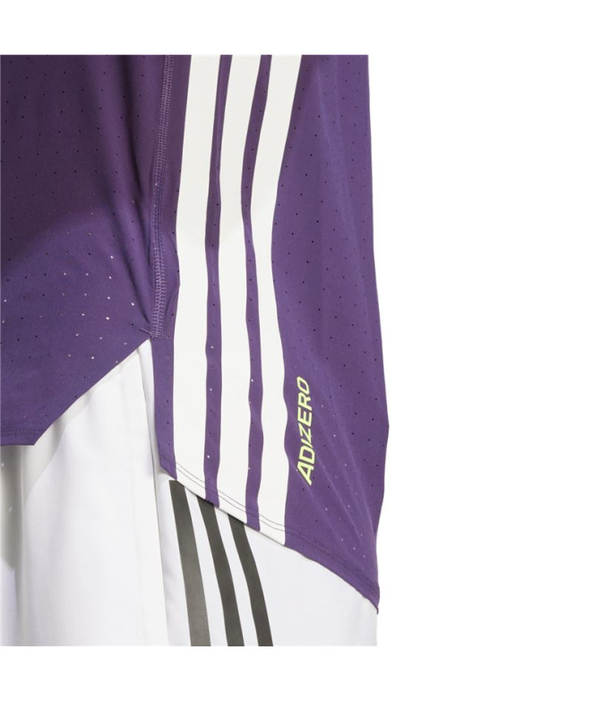 Camiseta Running Homem adidas Adizero, cor ameixa