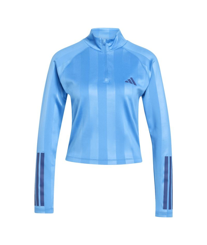 Veste Fitness Femme adidas Q2 Hyg 1/4 Zip bleue