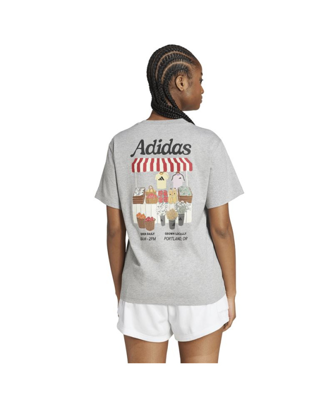 Camiseta Mulher cinza adidas Farmmkt