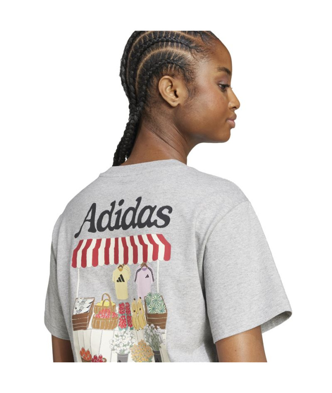 Camiseta Mulher cinza adidas Farmmkt