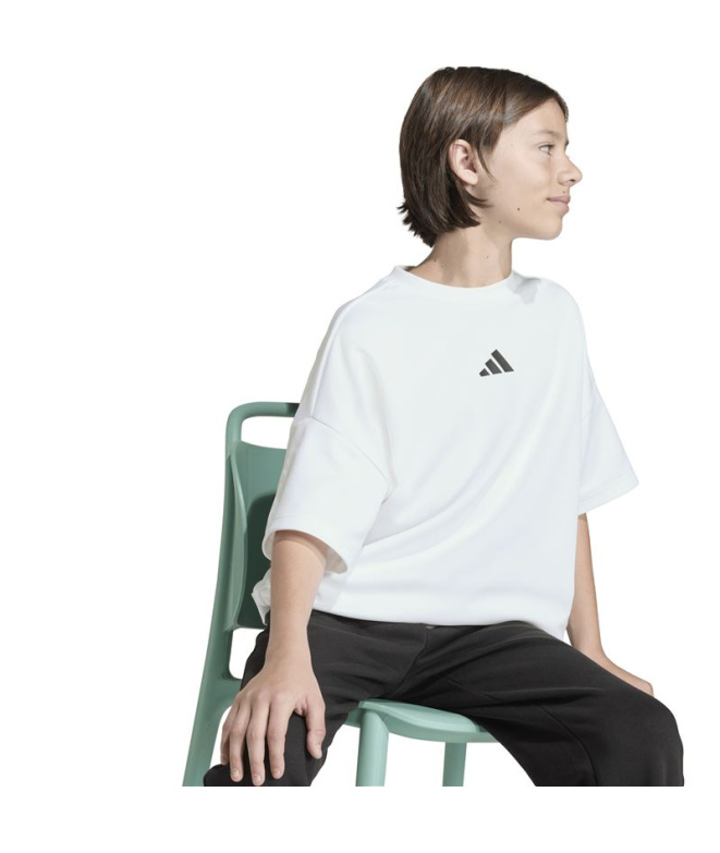Camiseta adidas Fi Ovsz Infantil Blanco/Negro