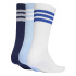 Meias adidas 3- Meias Ess Crw 3P Azul Escuro/Branco/Azul