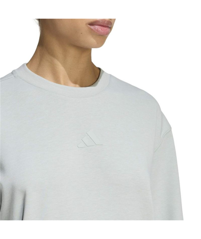 Moletom Mulher adidas D4T Knit Crew para...