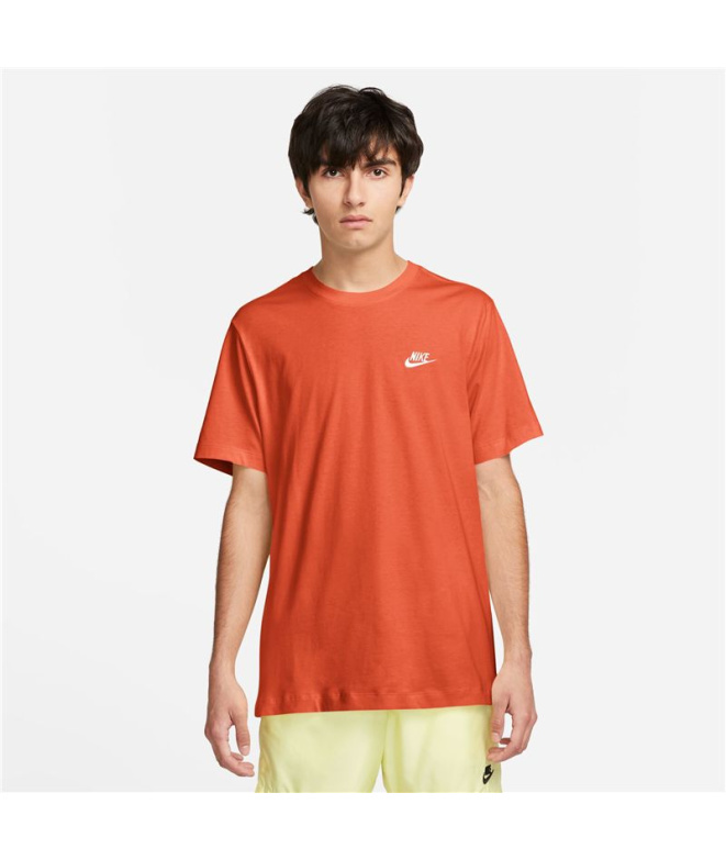 T-shirt orange Nike Sportswear Club Homme