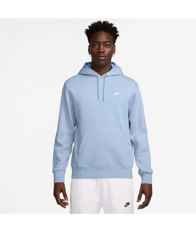 Sweat bleu Nike Club BB Po Homme
