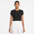 Camiseta cropped Nike Sportswear Chill Knit Mulher preta/cinza
