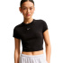Camiseta cropped Nike Sportswear Chill Knit Mulher preta/cinza