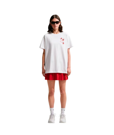 T-shirt blanc Nike NSW Clsc BF Cafe Tomato Femme