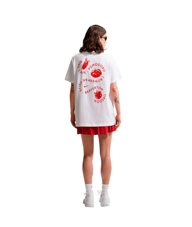 T-shirt blanc Nike NSW Clsc BF Cafe Tomato Femme
