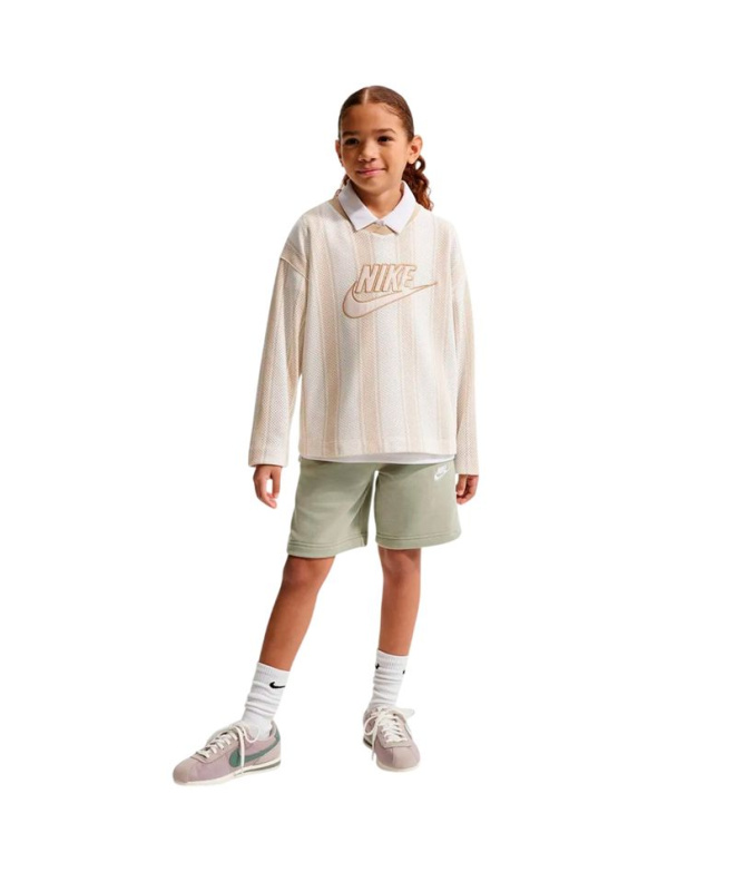 Calça Nike NSW Club FT LBR Verdes Infantil