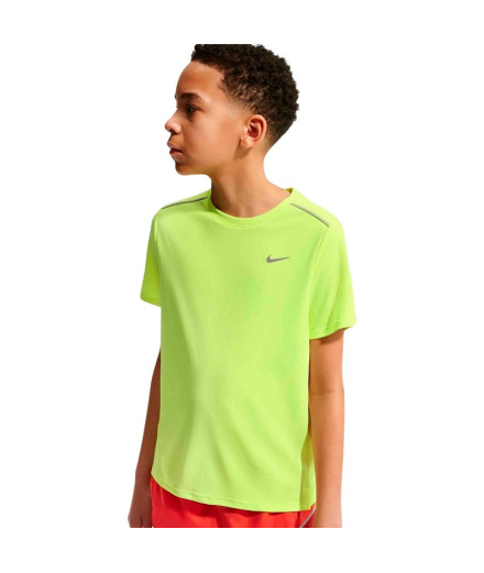 Camiseta Nike Df Miler Ss Infantil Amarillo