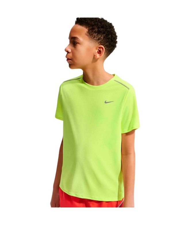 Camiseta Nike Df Miler Ss Infantil Amarillo