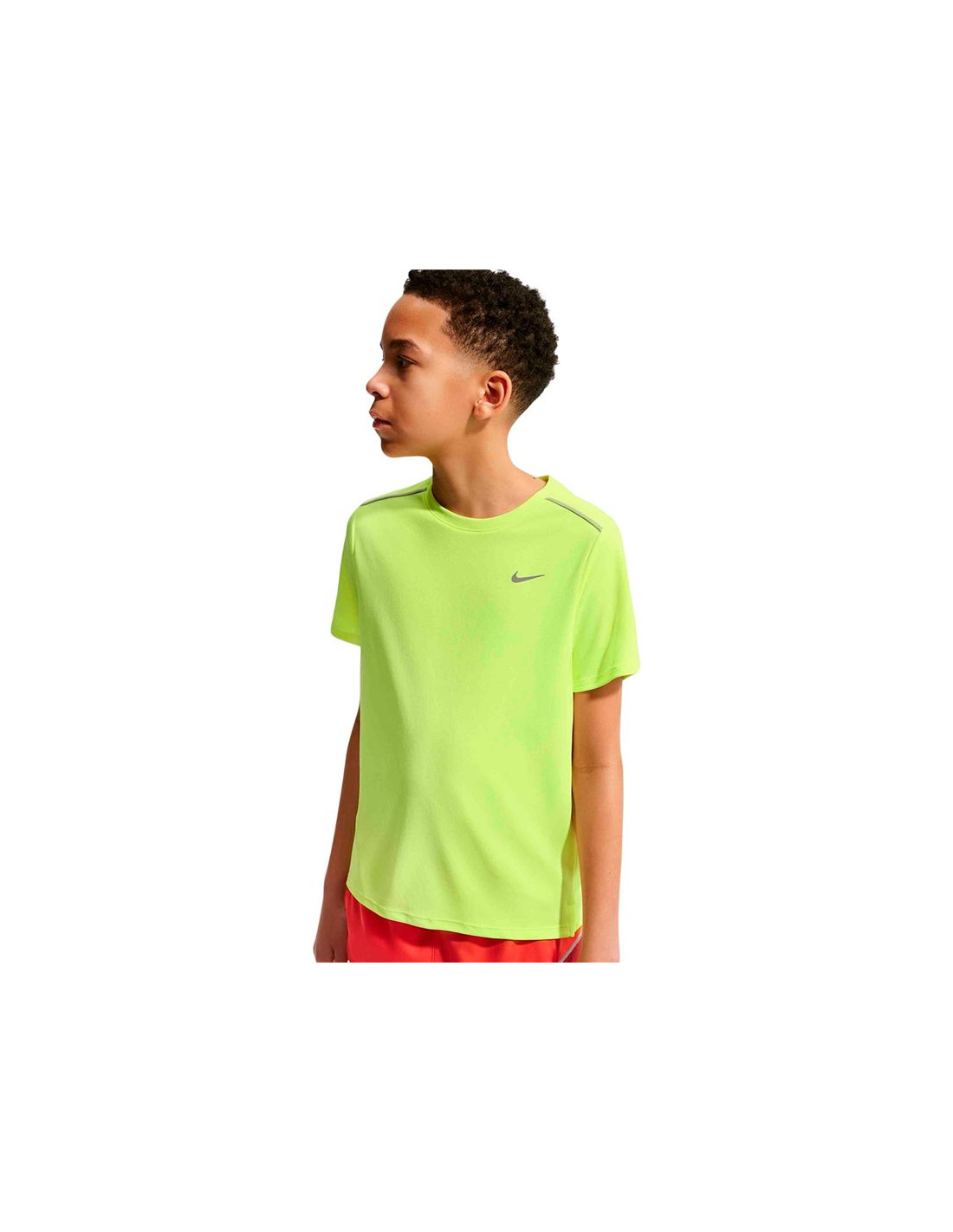 Nike Unissex Criança Multicolorido Camiseta Infantil Df Miler Ss Amarela