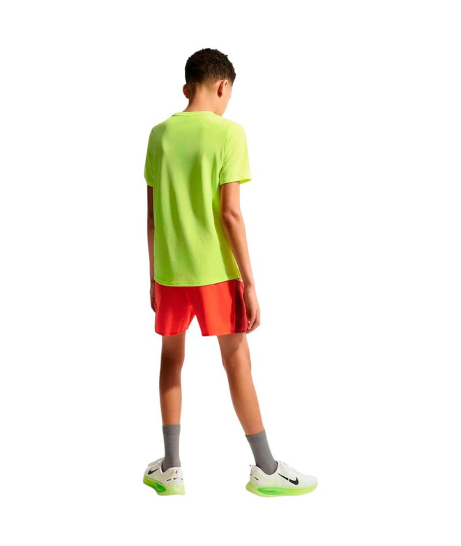Camiseta Nike Df Miler Ss Infantil Amarillo