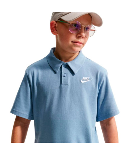 Polo Nike Nsw Club Knit Ss Polo Lbr Infantil Azul