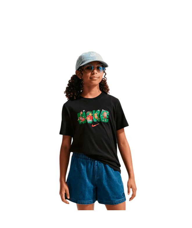 Camiseta Infantil Nike NSW Boxy GFB - Preta
