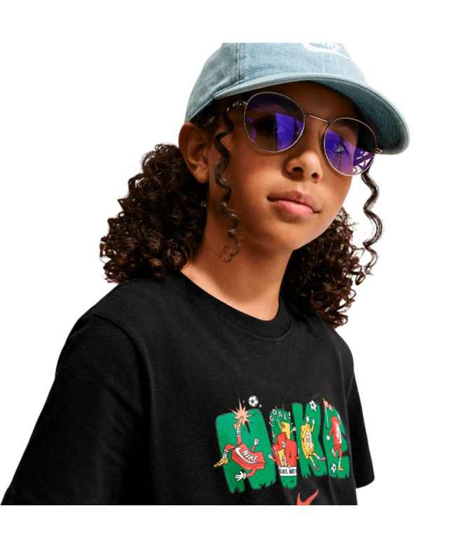 Camiseta Infantil Nike NSW Boxy GFB - Preta