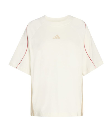 T-shirt Femme adidas Stadium blanc/bordeaux/licou