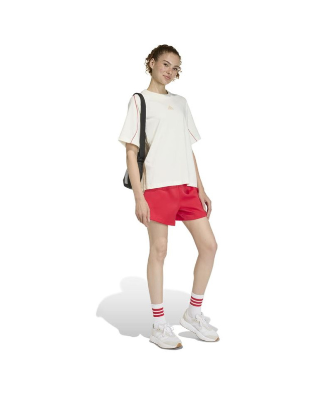 Camiseta adidas Stadium Mujer Blanco/Granate/Licr