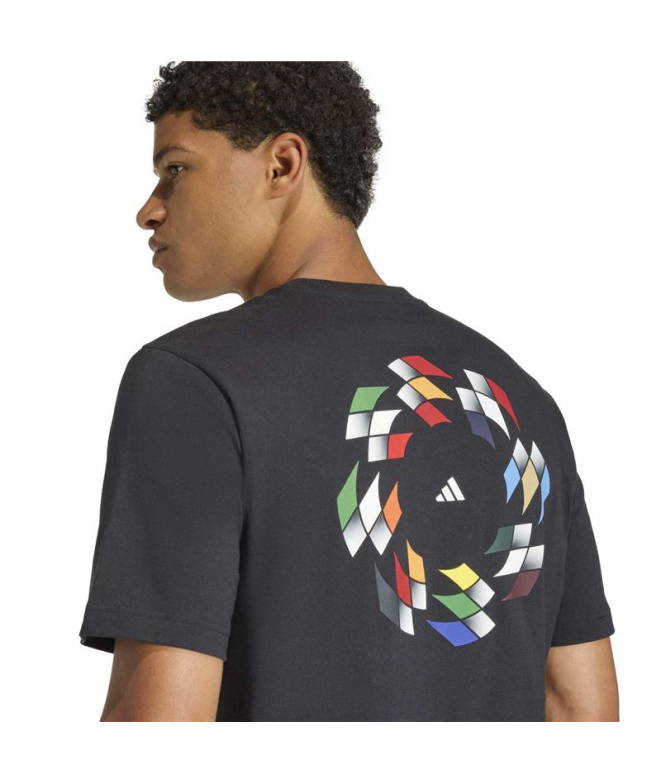 Camiseta preta Homem adidas Hot Np