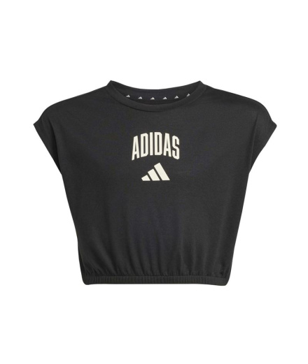 Camiseta adidas Jg Clgt Menina preta/branca
