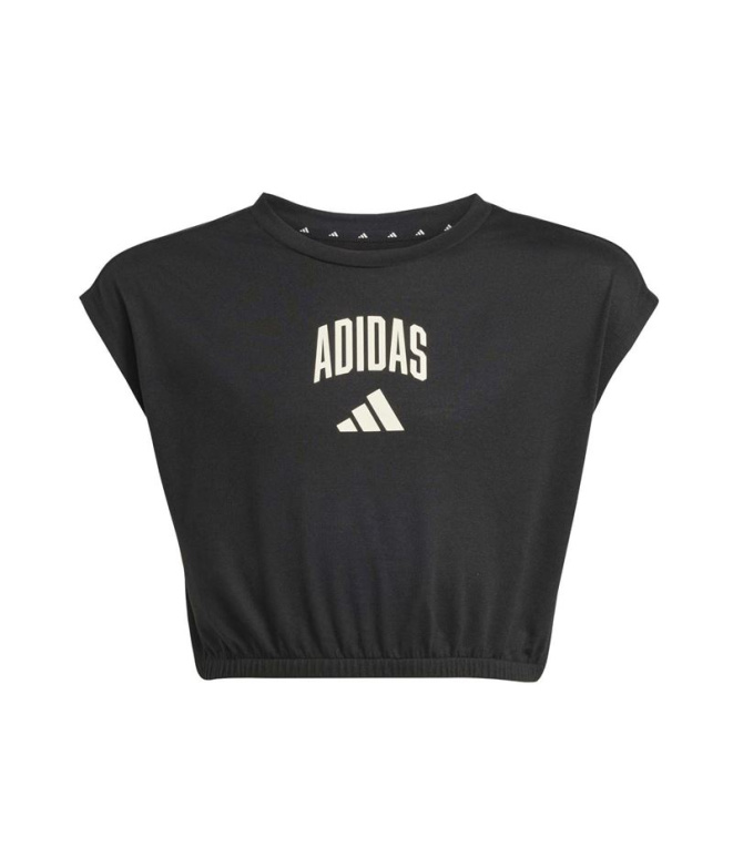 Camiseta adidas Jg Clgt Menina preta/branca