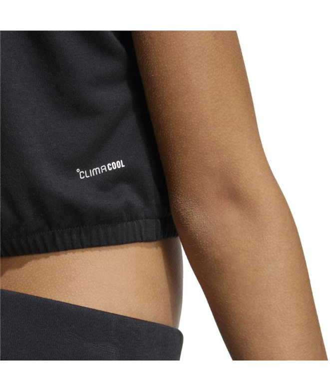 T-shirt adidas Jg Clgt Fille noir et blanc