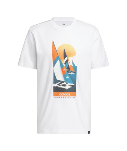 Camiseta branca Homem adidas Sailing SS