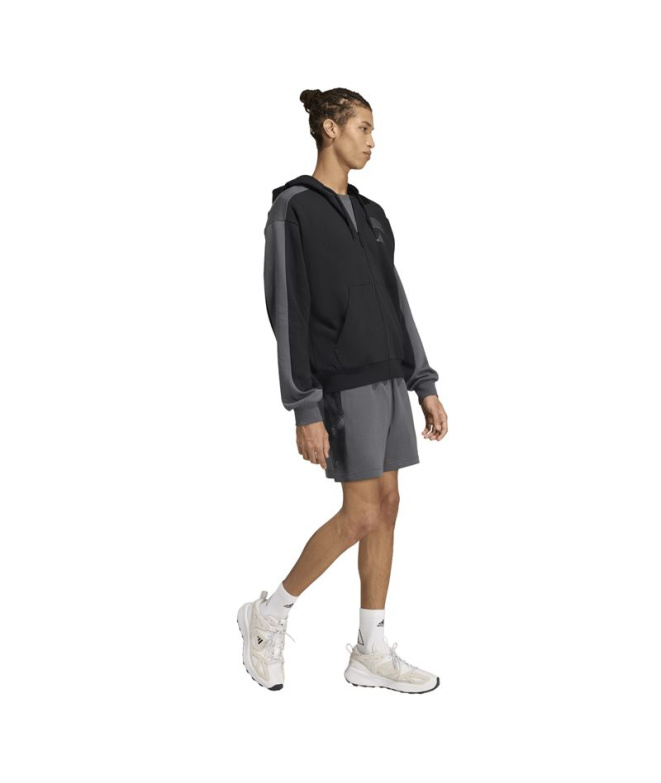 Casaco adidas Collegiate Fz Homem Preta/Cinza