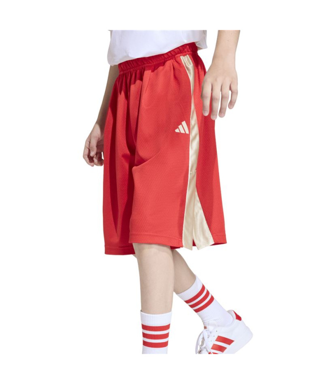 Calça Infantil adidas Std Sho, cor bordô/cinza