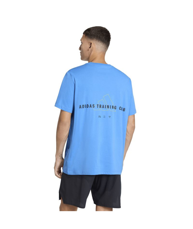 Camiseta Fitness Homem adidas TR ID G azul